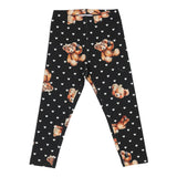 Monnalisa Ivory & Black Teddy Print Leggings Set