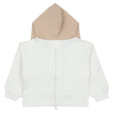 Monnalisa White Glamour Bear Hoodie Sweatshirt