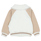 Monnalisa Ivory Cotton Rhinestone Bear Jacket