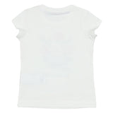 Monnalisa Ivory Rose Print Cotton Jersey T-Shirt