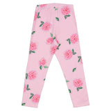 Monnalisa Pink Rose Print Leggings