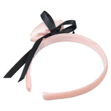 Monnalisa Pink Velvet Rose & Bow Hairband