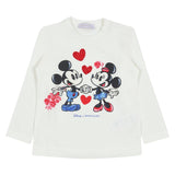 Monnalisa White Mickey & Minnie Mouse T-Shirt