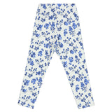 Monnalisa White Maxi T-Shirt With Folral Leggings