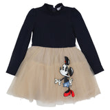 Monnalisa Black Minnie Tulle & Bow Dress