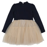 Monnalisa Black Minnie Tulle & Bow Dress