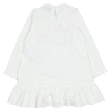 Monnalisa Ivory & Pink Cotton Bow Leggings Set