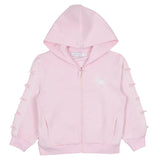 Monnalisa Pink Tracksuit With Lace & Bow Trims
