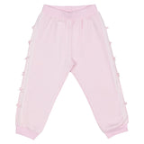 Monnalisa Pink Tracksuit With Lace & Bow Trims