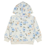 Monnalisa White Sweatshirt With Floral Tracksuit Set