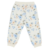 Monnalisa White Sweatshirt With Floral Tracksuit Set