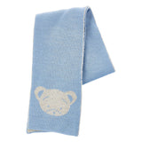 Monnalisa Blue Teddy Bear Hat And Scarf Set