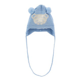 Monnalisa Blue Teddy Bear Hat And Scarf Set