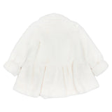 Monnalisa Ivory Faux Fur Coat