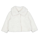 Monnalisa Ivory Fur Plush Coat