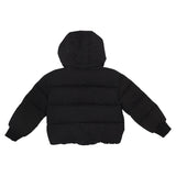Monnalisa Black Puffer Jacket With Silver Logo