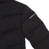 Monnalisa Black Puffer Jacket With Silver Logo