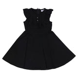 Monnalisa Black Dress In Punto Milano Jersey