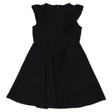 Monnalisa Black Dress In Punto Milano Jersey