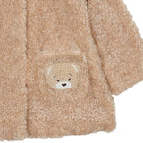 Monnalisa Brown Hooded Teddy Fleece Coat
