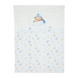 Monnalisa Ivory & Blue Teddy Rainbow Blanket