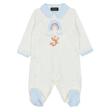Monnalisa White Rainbow Teddy Onesie