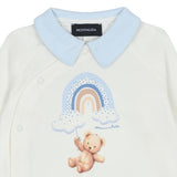 Monnalisa White Rainbow Teddy Onesie