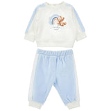 Monnalisa White & Blue Teddy Bear Tracksuit