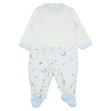 Monnalisa Ivory Teddy Rattle & Rainbow Print Babysuit Set