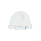 Monnalisa Ivory Teddy Rattle & Rainbow Print Babysuit Set