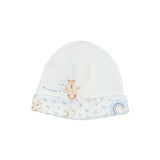 Monnalisa Ivory Teddy Rattle & Rainbow Print Babysuit Set