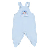 Monnalisa Blue Cotton Rainbow Babygrow Set