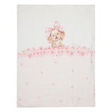 Monnalisa Pink Cotton Puppy Blanket