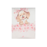 Monnalisa Pink Cotton Puppy Blanket