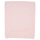 Monnalisa Pink Logo Knit Blanket