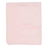 Monnalisa Pink Logo Knit Blanket