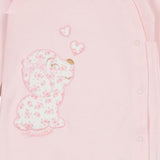 Monnalisa Pink Roses & Puppy Babygrow