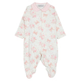 Monnalisa Cream Jumpsuit With Bows And Roses