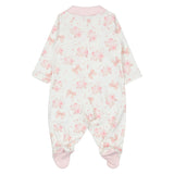 Monnalisa Cream Jumpsuit With Bows And Roses