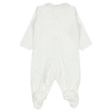 Monnalisa Ivory Interlock Bow Jumpsuit