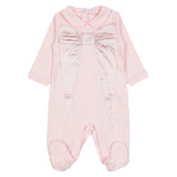 Monnalisa Pink Interlock Bow Jumpsuit