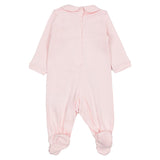 Monnalisa Pink Interlock Bow Jumpsuit