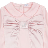 Monnalisa Pink Interlock Bow Jumpsuit