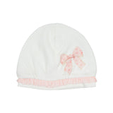 Monnalisa White & Peach Pink Babysuit Set