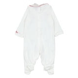 Monnalisa White Jumpsuit Set With Floral Details,