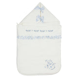 Monnalisa White Sleeping Bag With Bows & Embroidery