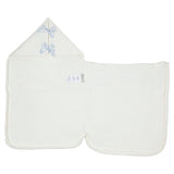 Monnalisa White Sleeping Bag With Bows & Embroidery
