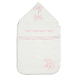 Monnalisa Pink Sleeping Bag With Bows & Embroidery