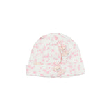 Monnalisa Ivory & Pink Teddy Bear Print Babysuit Set