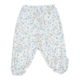 Monnalisa Ivory & Blue Teddy Print Babygrow Set